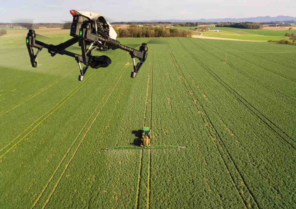 Drohnen Agrarfotos DJI Inspire Feld grün