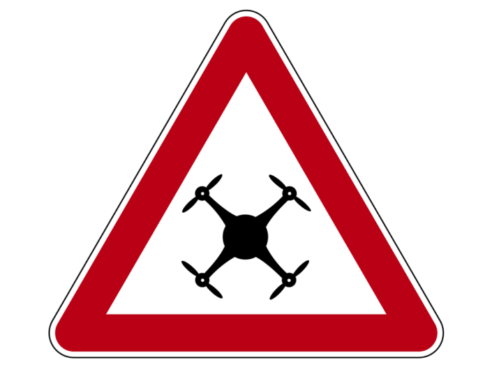 Achtung Drohne Schild drone attention sign