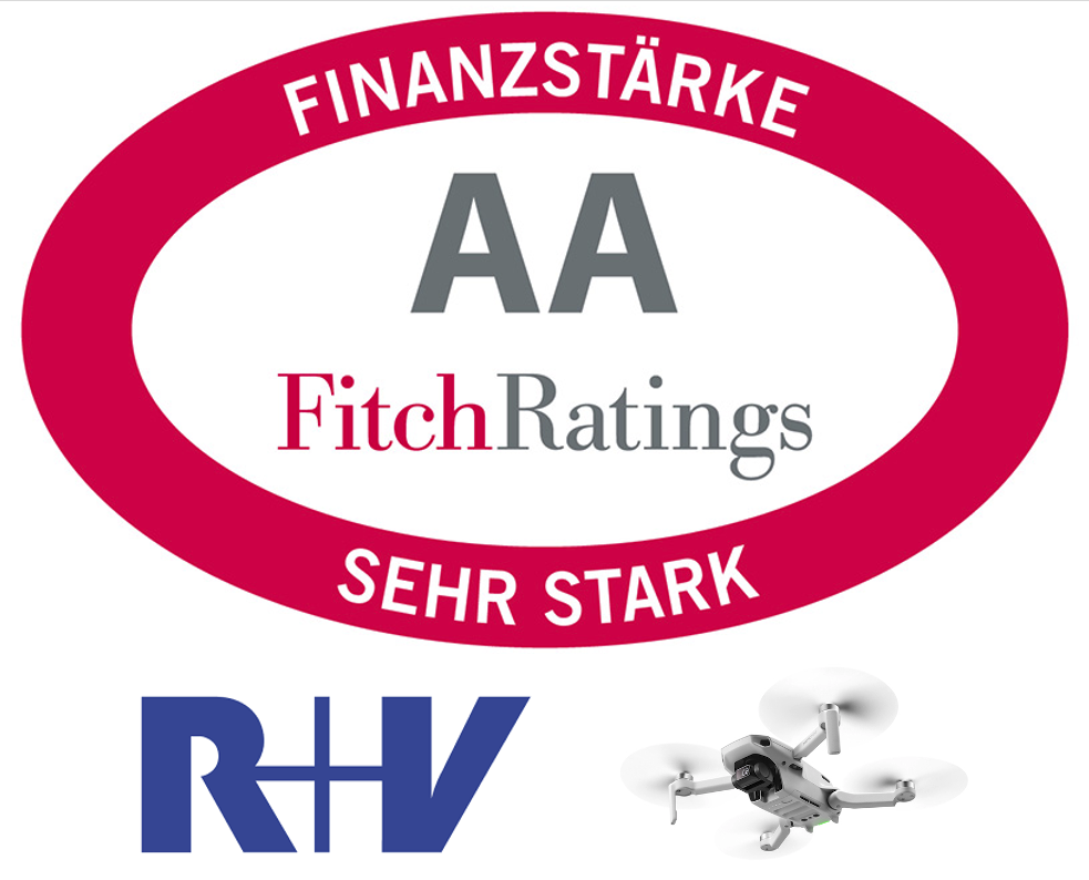 AA Rating Fitch R+V Drohnen Versicherung
